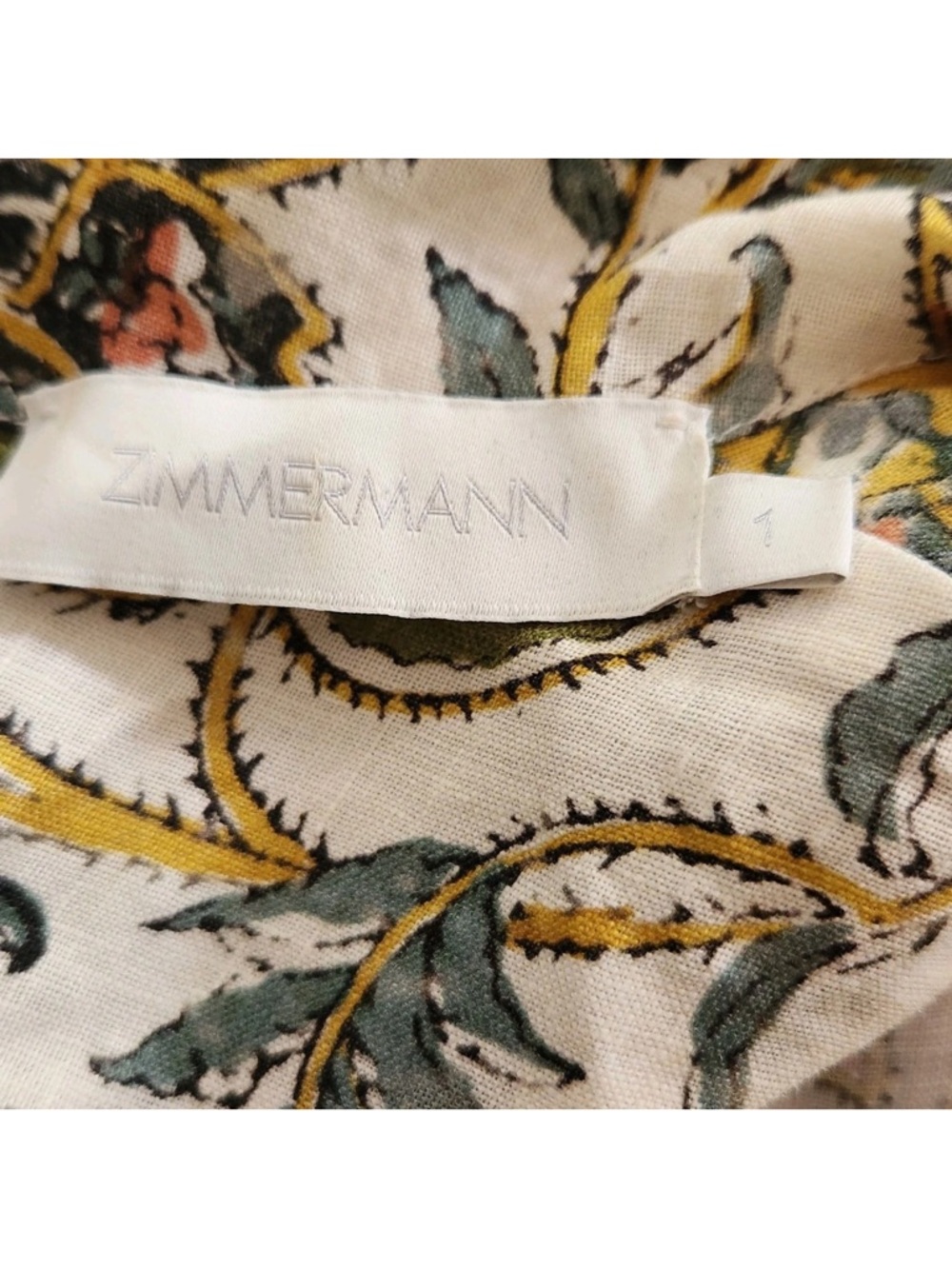 Zimmermann Edie Border High Neck Dress Size 1 / AU 10 / US 6. Long Sleeve. - Picture 8 of 8
